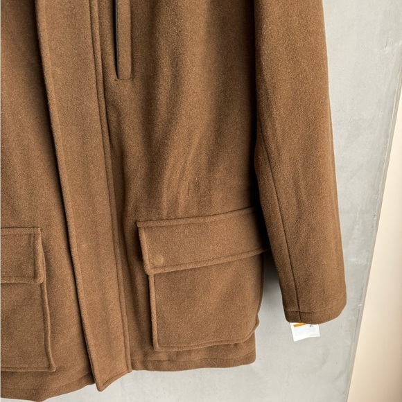 COLE HAAN Wool-Blend Plush Zip Front Car Coat - Picture 6 of 10